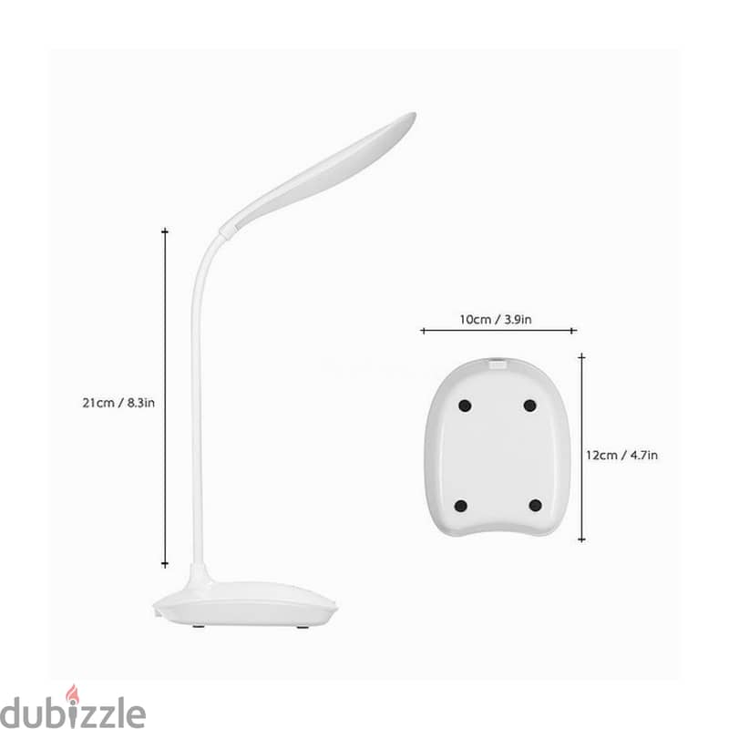 Rechargeable Desk Lamp, 3-Level Dimmable USB LED Light 9