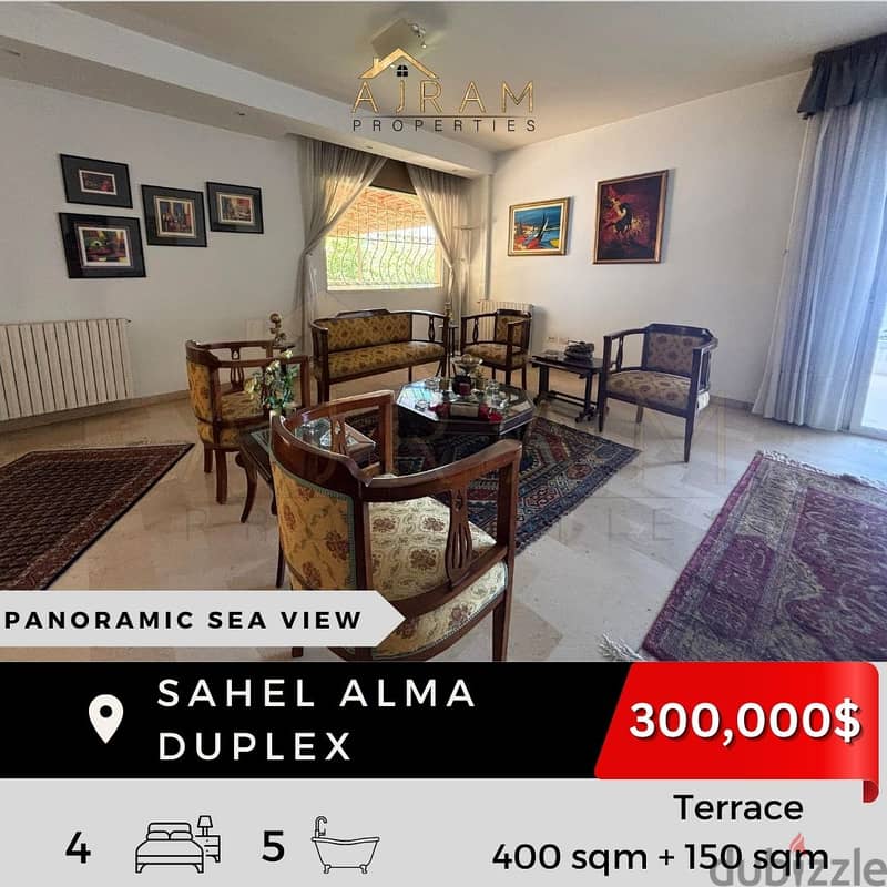 Sahel Alma Duplex | 400 sqm + 150 Terrace | Panoramic Sea View 1