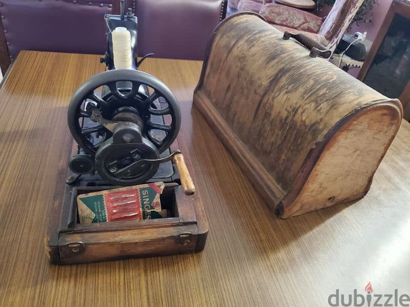 Antique Singer Hand Crank Sewing Machine Model 28K 1901 With Case 7