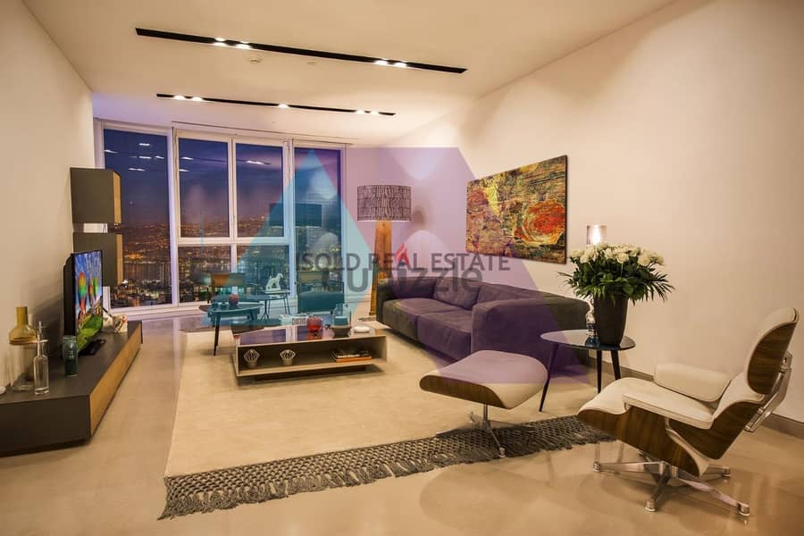 Luxurious 303m2 apartment+open mountain/sea view for sale in Achrafieh 1