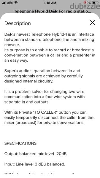 Hybrid Telephone For Radio Station and TV 1