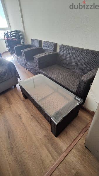 Resin Sofa chairs and tables for sales 3