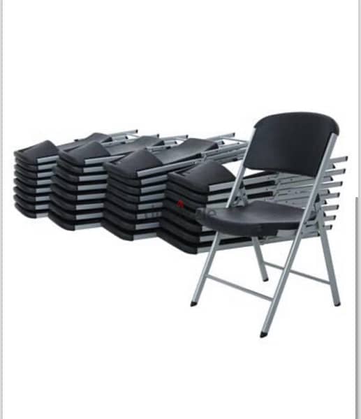 plastic chair foldable black 1