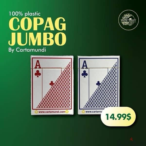 100% Plastic Poker Copag Cards 1