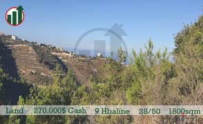 Land for sale in Hbaline with Mountain View! 0