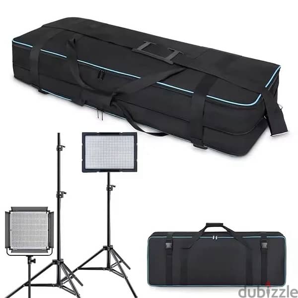 Professional Lighting Bag – 3 Tripods 3 LED Square Lights nd Access 0