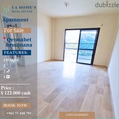 apartment for sale in Qennabet broumana شقة للبيع في قنابة برمانا 0