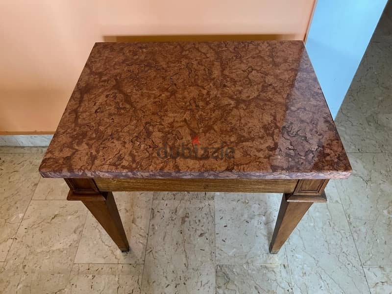 2 marble side tables 2