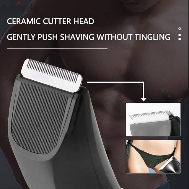 Kemei Body Hair Trimmer – Versatile Groin & Beard Groomer 1