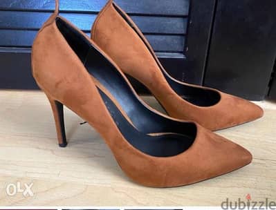 Bershka Brown Suede heels