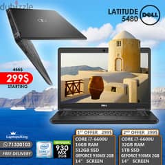 Dell Latitude 5480 Core i7 Geforce 930MX 14" Laptop Offers