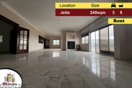 Jeita 240m2 | Rent | Generous dimensions | Panoramic View | KS PK | 0