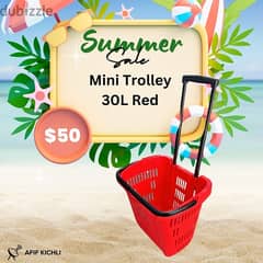 Mini Trolley Red New