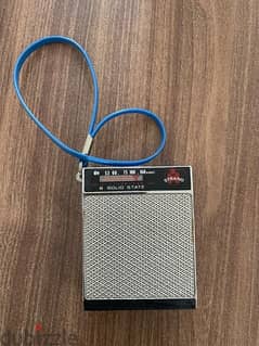 vintage blue radio 0