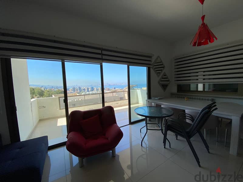 Furnished Apartment for rent in Dbayeh with open seaview. 2