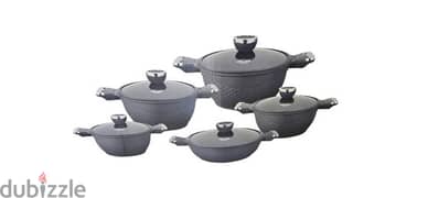 set granite casserole 10pcs  طقم طناجر غرانيت