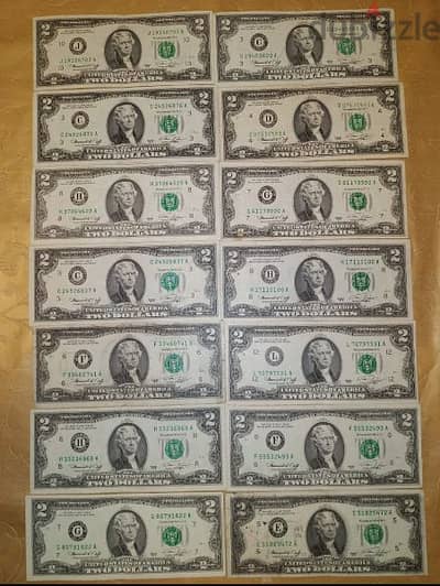 14 pieces of 2 dollars (1976)