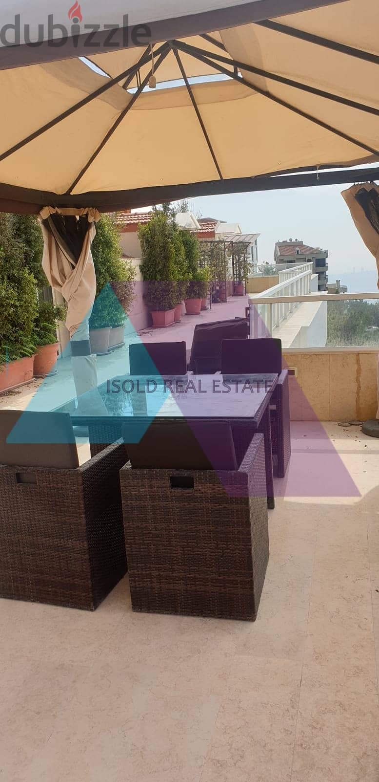 Decorated&Furnished 300m2 duplex apartment+terrace for sale in Rabweh 1