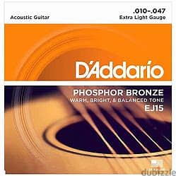 D'addario Acoustic Guitar Strings