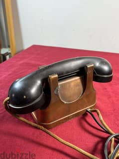 antique vintage cooper rotary telephone تلفون انتيك نحاس احمر