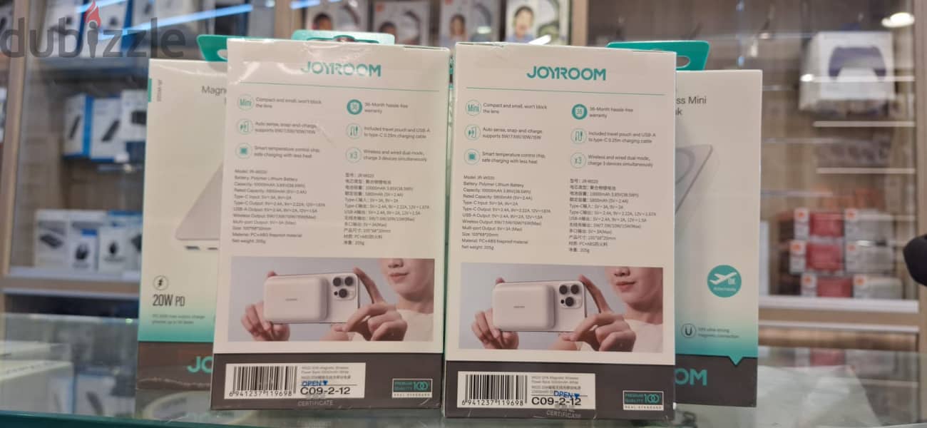 JOYROOM power bank 10000mah magnetic wireless mini 20wpd jr-w020 amaz 1