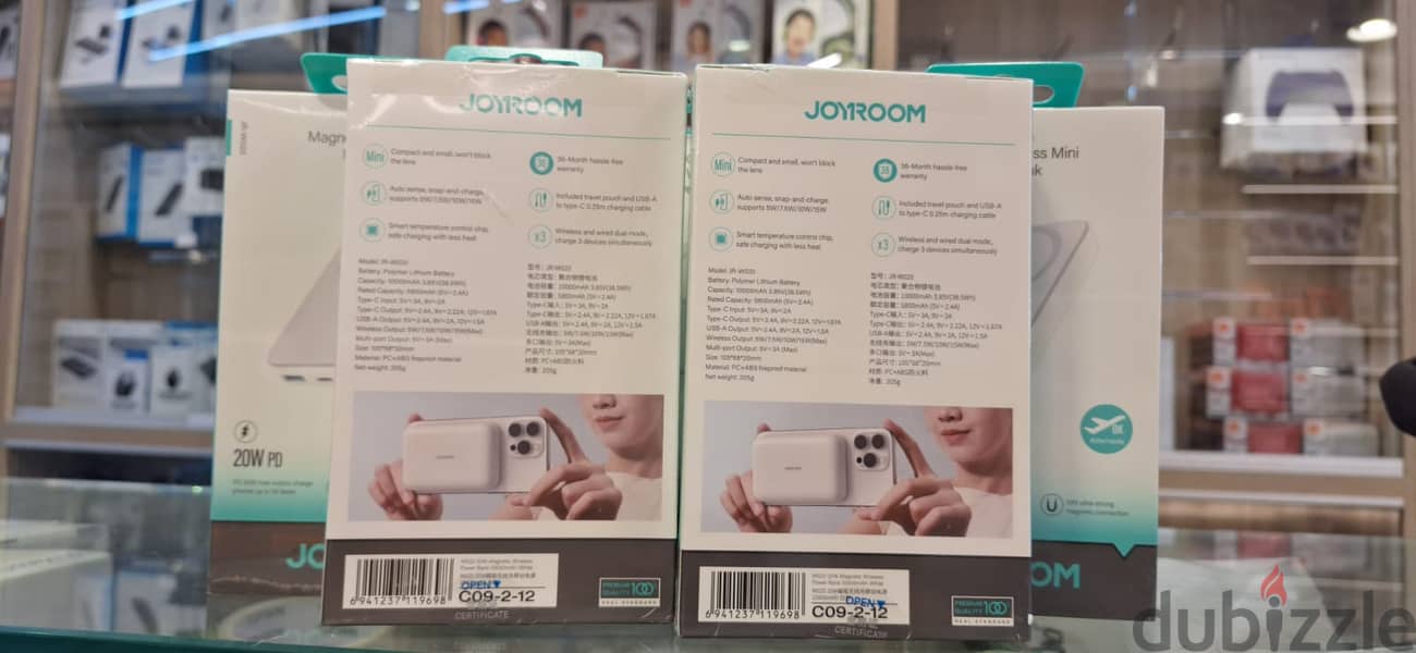 JOYROOM power bank 10000mah magnetic wireless mini 20wpd jr-w020 1