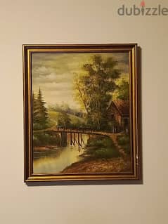 very old oil painting 0