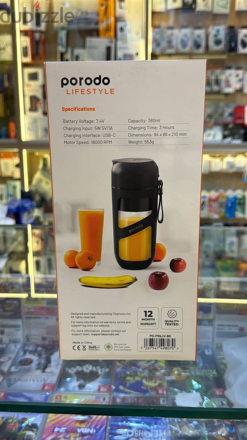 Porodo portable Juice & Smoothie Blender 380ml black original & last 1