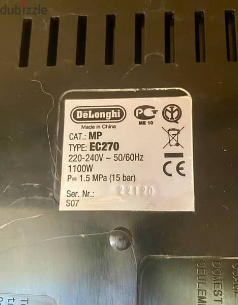 Delonghi EC270 coffee machine 1