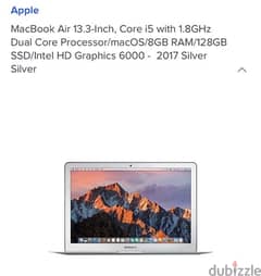 MacBook Air 13.3-Inch 2017