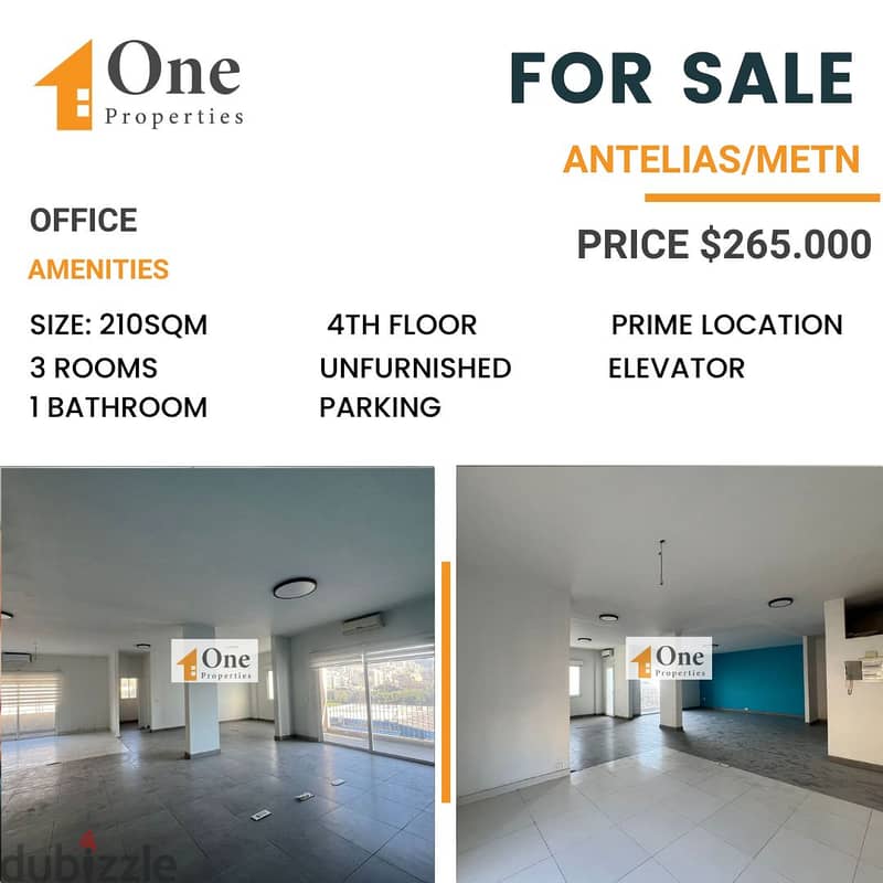 OFFICE FOR SALE IN ANTELIAS-METN( PRIME LOCATION) 0