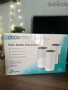 tplink deco M4 Mesh System 370m2 3 pack brand new 0