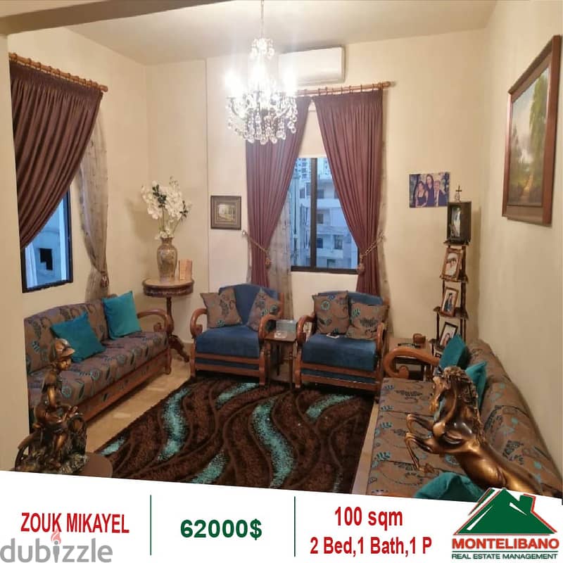 62000$!! Apartment for sale in Zouk Mikayel 1