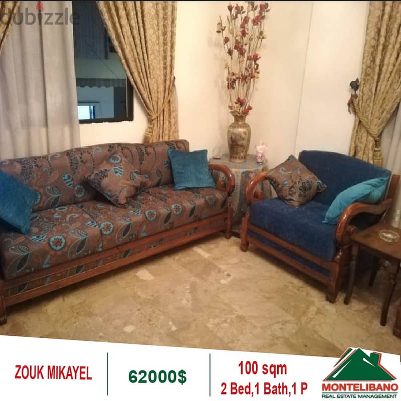 62000$!! Apartment for sale in Zouk Mikayel 2