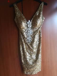 for sale gold short dress