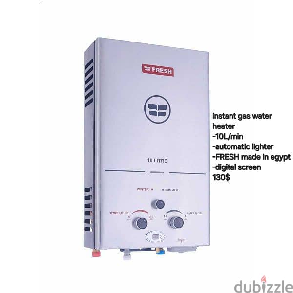 instant gas water heater FRESH 10L 0