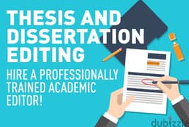 Thesis, Project, Essay, Dissertation editing for Business subjects