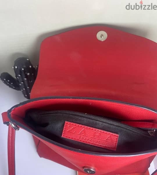 Zara red bag with adjustable arm. 1