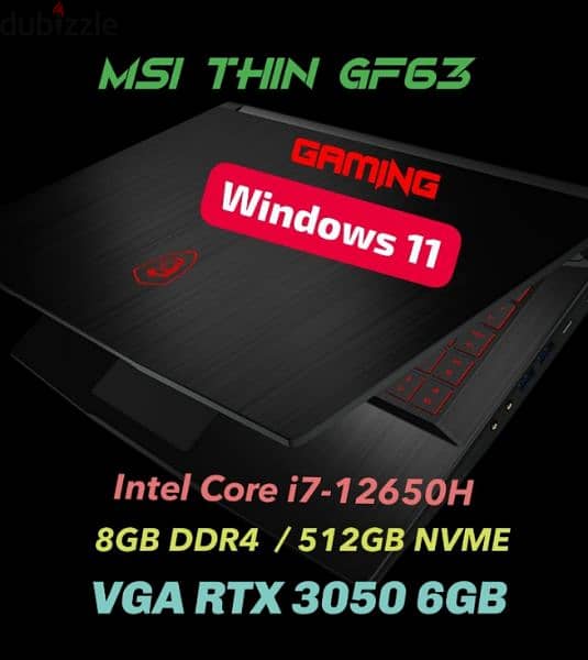 MSI Thin GF63 0