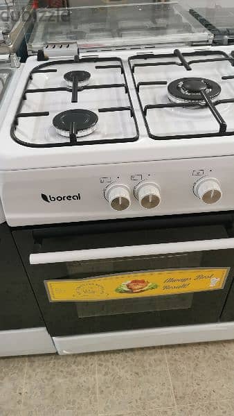 Gas Cooker Boreal 90cm White 1