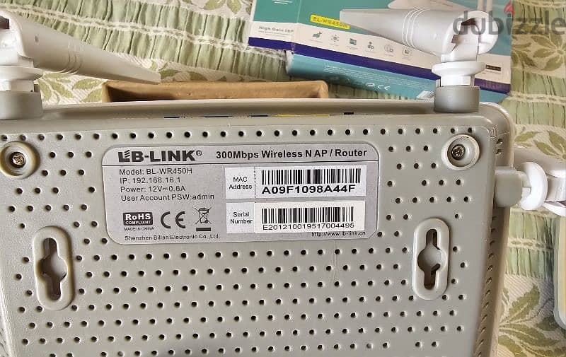 wirless internet mikrotik sxtsq lite5  + router lb link 7