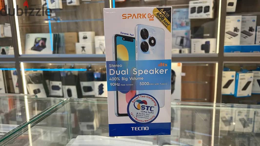 Tecno Spark Go 2024 3+3/64gb White amazing & original price 0