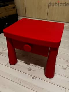 red nightstand with single drawer great for kids 0