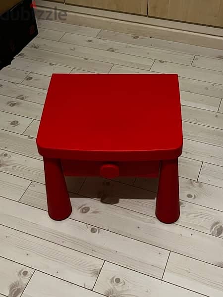 red nightstand with single drawer great for kids 3