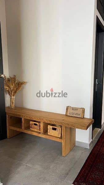 massive wood tv unit 0