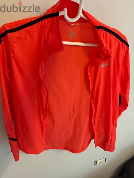 original nike windbreaker jacket red size small 1