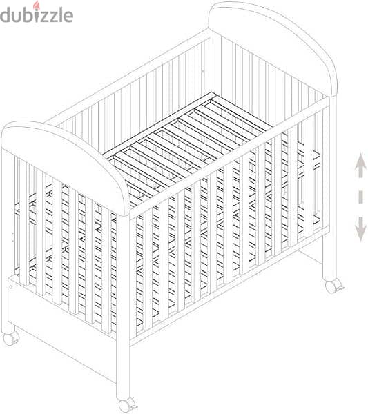 Pali bianco wooden baby crib for 100$ with mattress 2