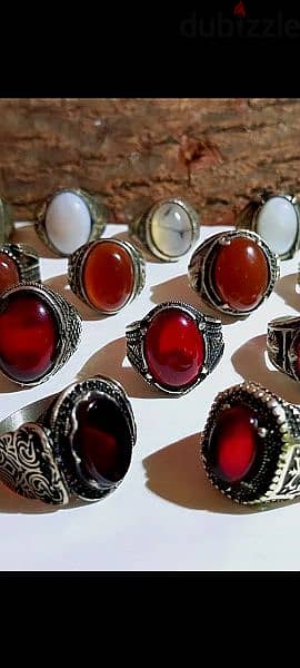 silver Rings for sale-خواتم احجار كريمة 0