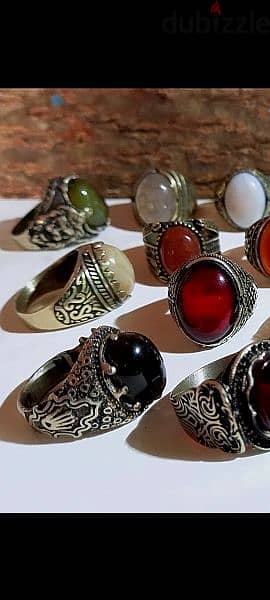 silver Rings for sale-خواتم احجار كريمة 1