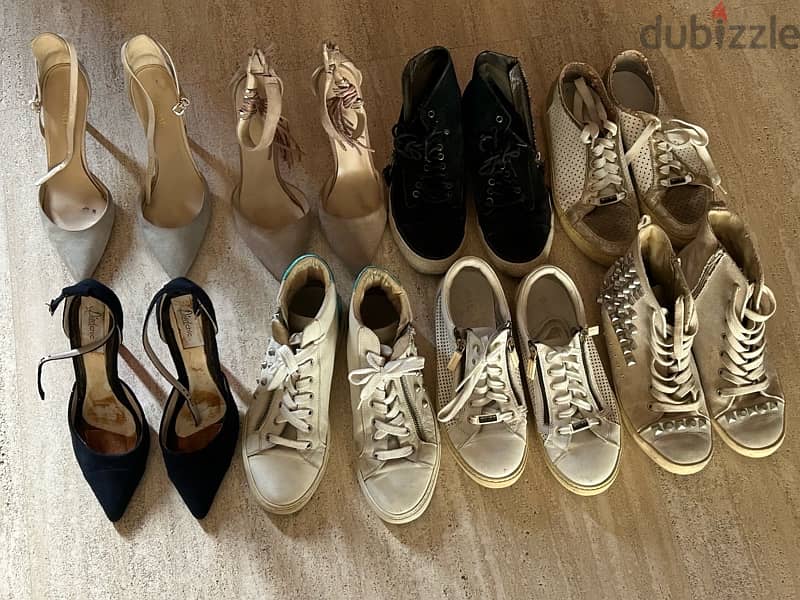 8 pairs of used women's shoes (All for 30$), size 40 0